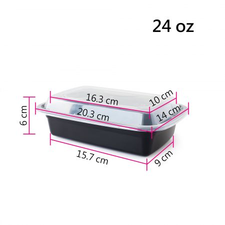 ถาดอาหารสี่เหลี่ยม ความจุ 24 ออนซ์ (720 มล.)