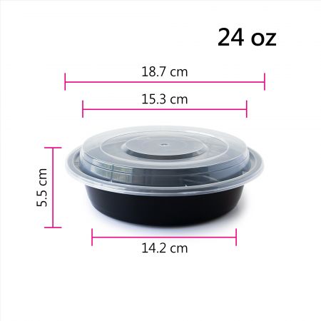 24oz Yuvarlak Yiyecek Kabı (720ml)