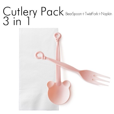 3 in 1 Bear Spoon and Twist Fork Pack - You can combine any tableware you want.