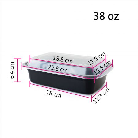 Прямоугольный контейнер для пищи объемом 1140 мл (38 унций)
