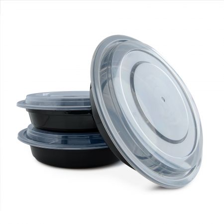48-Unzen Runder Lebensmittelbehälter (1440ml) - 1440ml hitzebeständiger runder Kunststoffbehälter für Lebensmittel