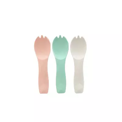 8cm ECO Friendly Frozen Spoon with Spork Design - The PLA ice cream spoon with pastel color is made by 100% natural cornstarch.