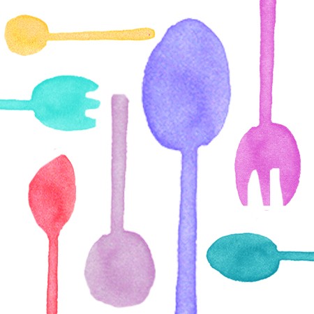 Warna alat makan - Tair Chu alat makan plastik berwarna