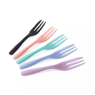 10cm French Dessert Cake Fork - Mini disposable dessert tablefork for wholesale, manufacturer can help to custom LOGO on the tableware.