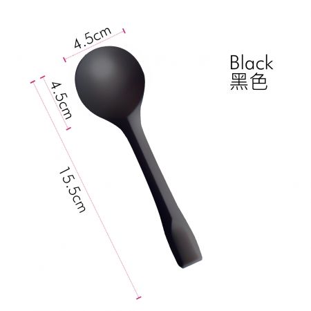 15.5cm 검정색 큰 숟가락