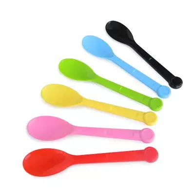 13.5cm Plastic Spoon - Colored Ice Cream Spoon from factory supplier, one box has 2000 pcs.