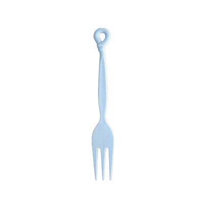 Nĩa xoắn màu xanh nhạt như kẹo bông gòn - Nĩa PP màu xanh nhạt như kẹo bông gòn