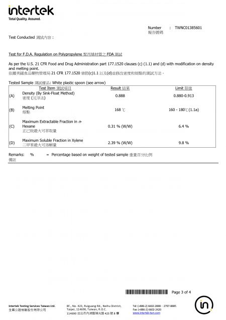 2025 FDA Certification For PP Cutlery