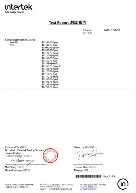 Certificazione FDA 2024 per le posate in PS