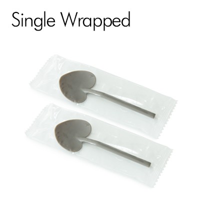 Cake Spoon Single Wrapped - 1200pcs pudding spoon single wrapped, wholesale for cutlery.