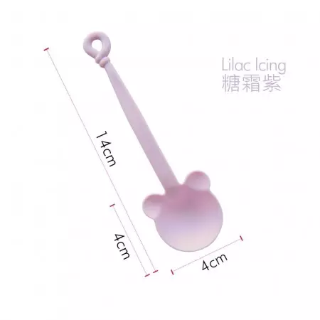 Lilac Icing Bear Spoon