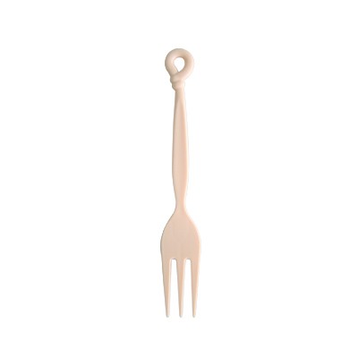 Tenedor de rosca para comidas rosa malvavisco - Tenedor de PP rosa malvavisco