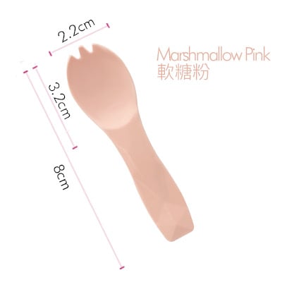 Spork per gelato ecologico rosa marshmallow