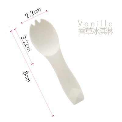 Spork per gelato ecologico alla vaniglia