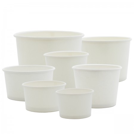 Ice cream cardboard cup 120ml 4oz white small