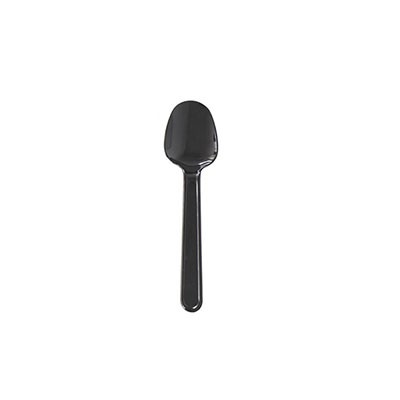 Petite cuillère en plastique noire - Petite cuillère en plastique noire, Fabricant de fourchettes et cuillères compostables Made in Taiwan