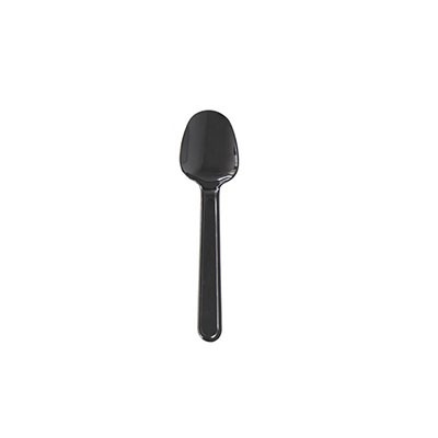 Colher de sobremesa de plástico - Preços competitivos para colheres de mini bolo, MPQ 4000pcs, a colher é feita de material PS.