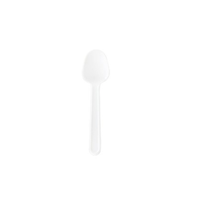 10 cm mały biały plastikowy łyżeczkowy