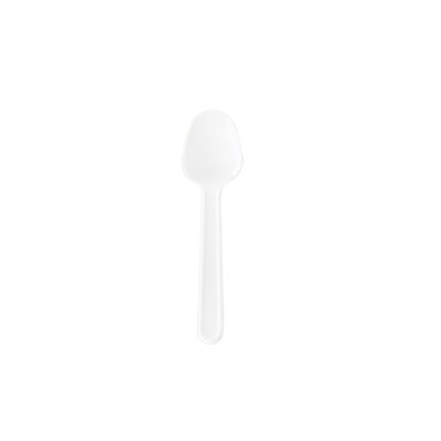 Cuillère en plastique blanche de 10 cm