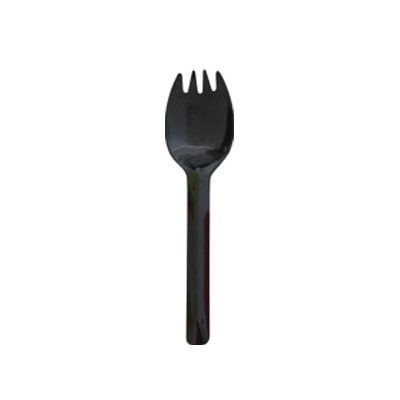點心黑色匙叉 - 黑色塑膠叉匙