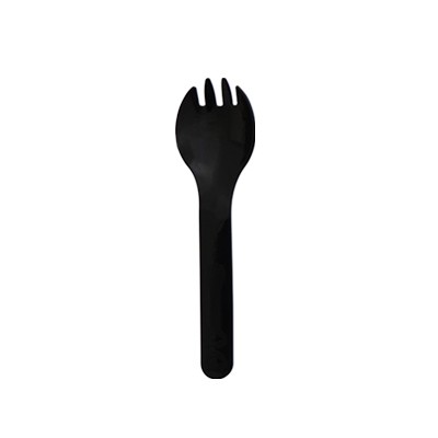 Cuillère-fourchette en PP noir résistant