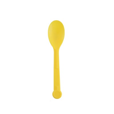 質感のある黄色いアイスクリームスプーン - アイスクリームには黄色いスプーンが適しています