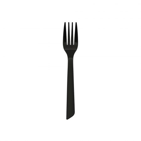Black Hot Food Fork - Black Plastic Fork