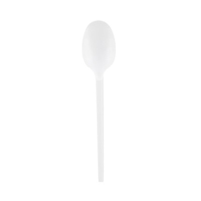 Cucchiaio di plastica bianca monouso