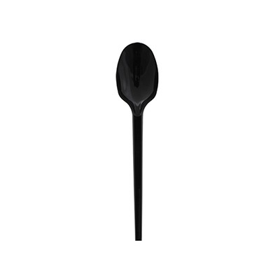 Cuillère en plastique noir jetable - Cuillère en plastique noir jetable, Fabricant de fourchettes et cuillères compostables Made in Taiwan