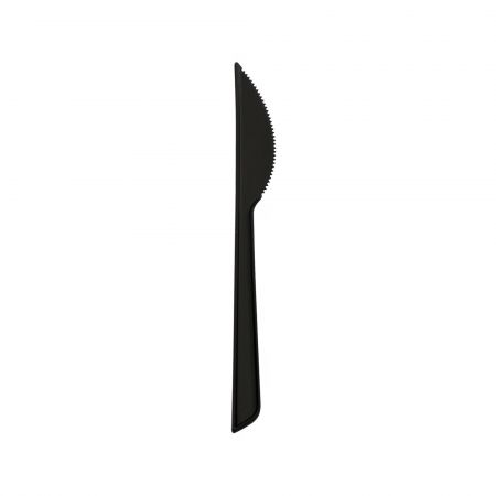 Couteau résistant à la chaleur de 17 cm de haute qualité - 2000pcs 17cm Couteau jetable noir classique en gros.