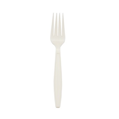 Tenedor compostable de 17 cm - El tenedor CPLA de 17 cm es cómodo en la mano