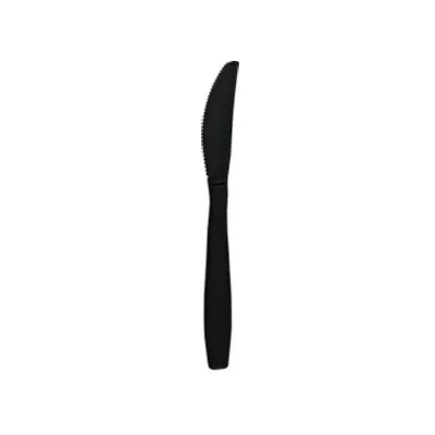 Coltello con manico lungo di colore nero - Coltello di plastica nero