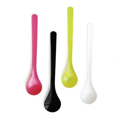 18cm Parfait Spoon - 18cm Long plastic sundae spoon supply to fast food restaurant using.