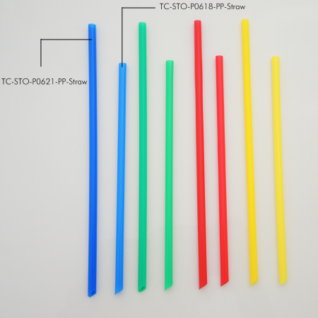 Paille en plastique D:8mm (L:18cm) - Paille en plastique D:8mm, Fabricant  de fourchettes et cuillères compostables Made in Taiwan
