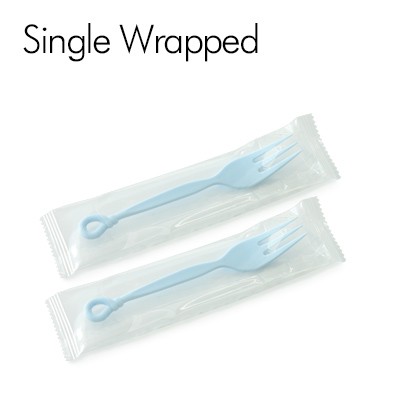 丸いマークとフォーク、単品パッケージ(注文生産) - 丸いマークとフォーク、単品パッケージ、1箱に1000本入り