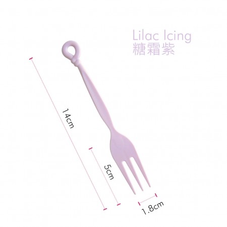 Forchetta a spirale glassa lilla