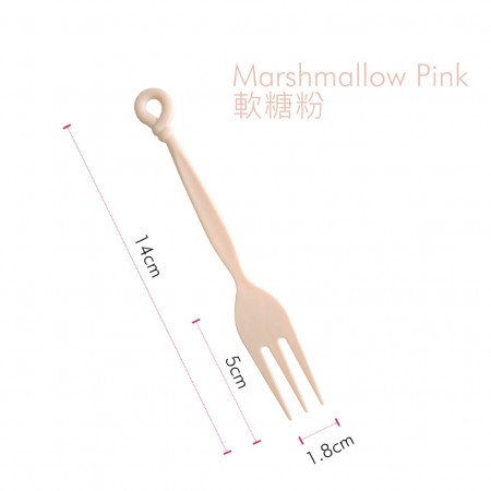 Forchetta a spirale rosa marshmallow