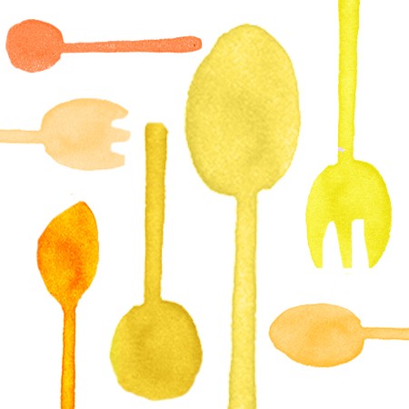 黃色餐具