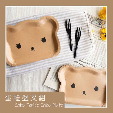Cake Fork And Cake Plate - Cake Paper Plate and cake fork
