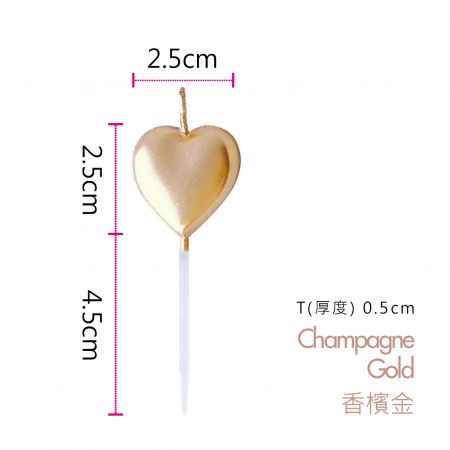 Шампанское Золотая свечка в форме сердца
