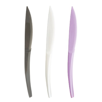 19cm French Cake Knife With Special Shape - Can be single wrapped 19cm size high quality plastic french cake knife at wholesale.
