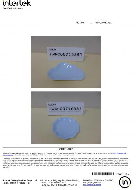 2018 Cloud Cake Plate Intertek Testing Report