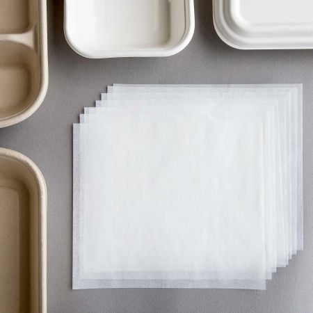 Papel antiadherente (blanco) - Papel a prueba de aceite Tair Chu, se puede utilizar para contenedores de alimentos de papel de caña de azúcar.