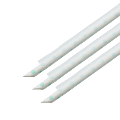 D6*L195mm Single Wrapped Paper Straw With Piercing End - D:6mm Paper Piercing Straw