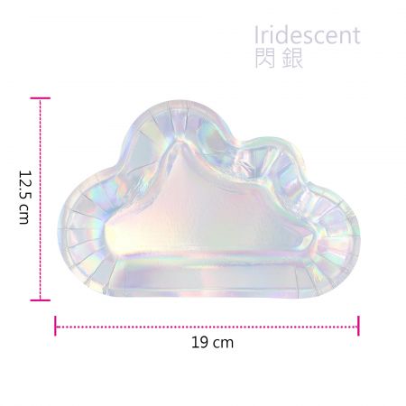 Prato de Sobremesa Iridescente em Formato de Nuvem