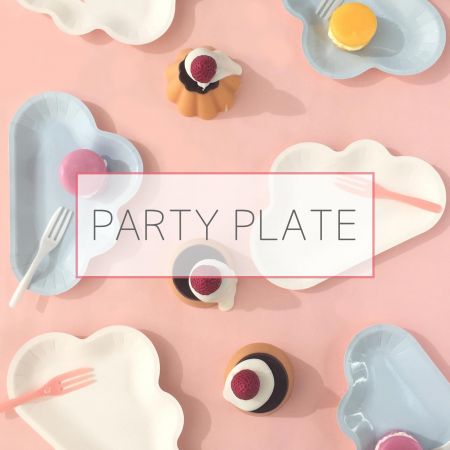 Party Cake Plate Set / Paper Plate - Cake plate set for party