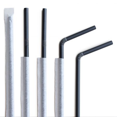 Straw Fleksibel CPLA Kompos  D6*L210mm (Tunggal Berbalut) - diameter 6mm* length 210mm Straw Biodegradable Tunggal Berbalut Lurus untuk teh