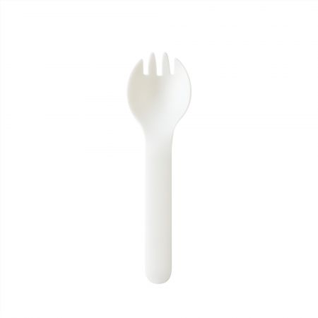 Cuchara tenedor CPLA de 14 cm - Cuchara tenedor CPLA resistente al calor de 14 cm