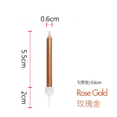 Kartenkerze in Roségold