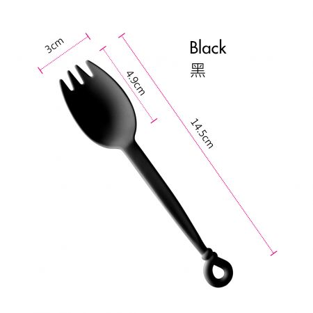 14.5 cm Black Spork